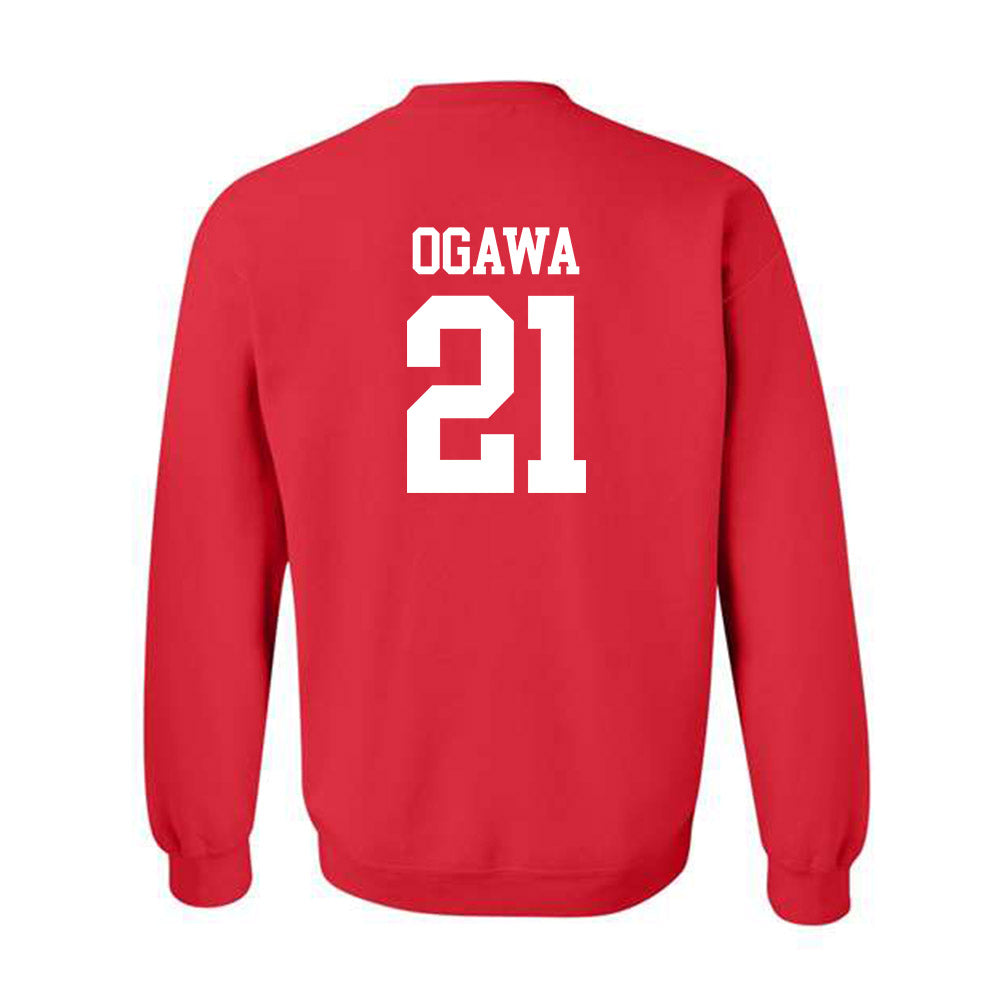 NC State - NCAA Men's Soccer : Max Ogawa - Sports Shersey Crewneck Sweatshirt-1