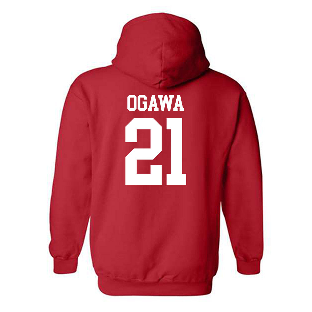 NC State - NCAA Men's Soccer : Max Ogawa - Sports Shersey Hooded Sweatshirt-1