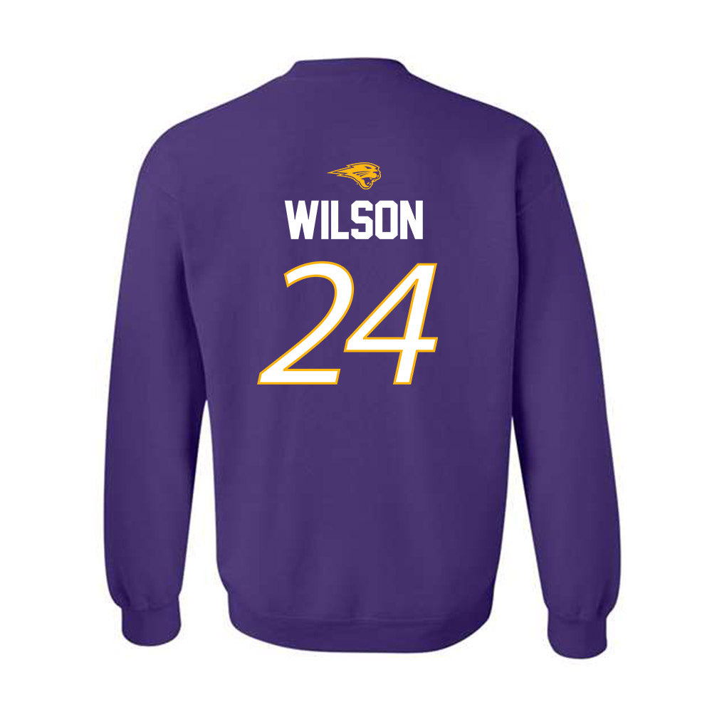 Northern Iowa - NCAA Men's Basketball : Jalen Wilson - Replica Shersey Crewneck Sweatshirt-1
