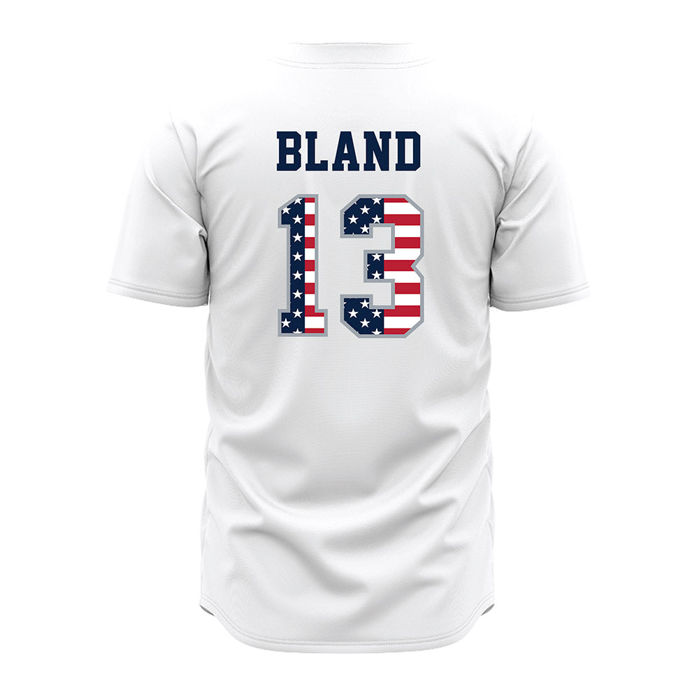 Troy - NCAA Baseball : Peryn Bland - White Jersey-1