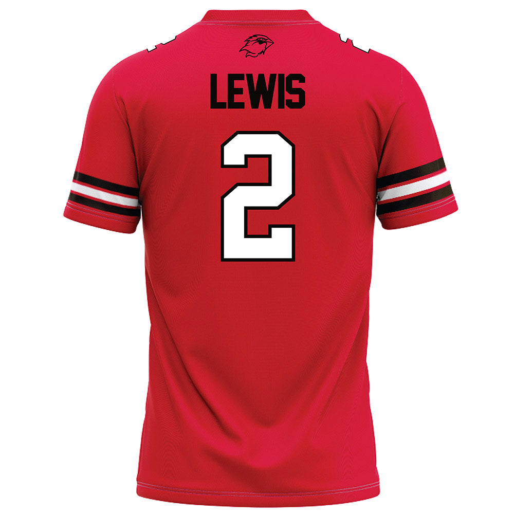 Lamar - NCAA Football : DeJuan Lewis - Red Football Jersey