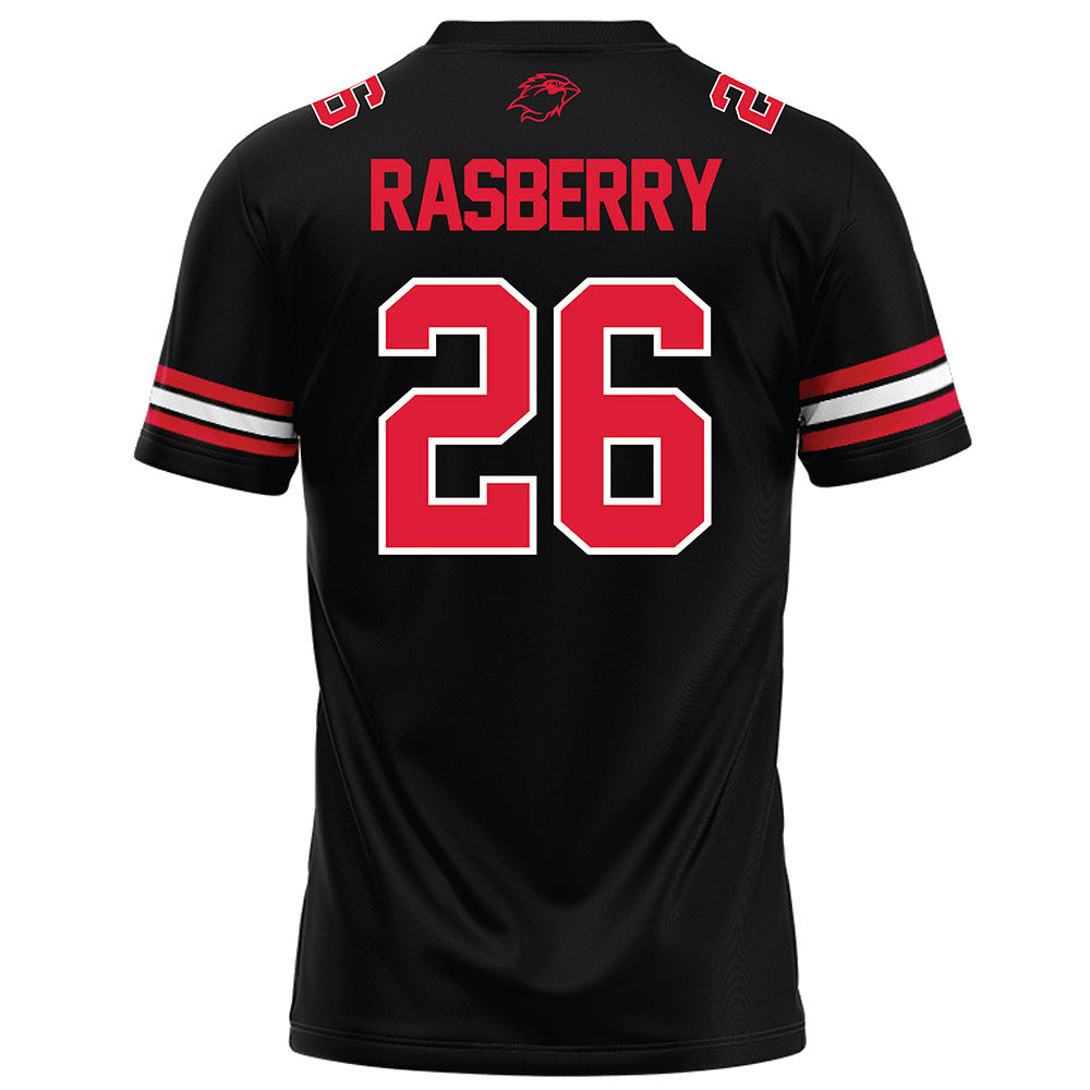 Lamar - NCAA Football : Omarion Rasberry - Black Football Jersey-1