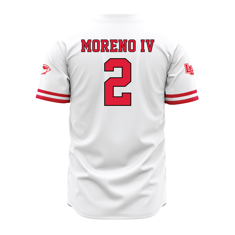 Lamar - NCAA Baseball : Heladio Moreno IV - White Jersey-1