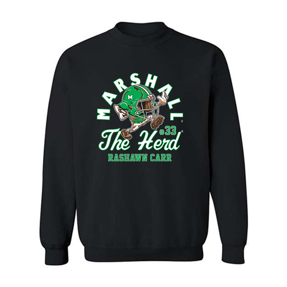 Marshall - NCAA Football : Rashawn Carr - Crewneck Sweatshirt-0
