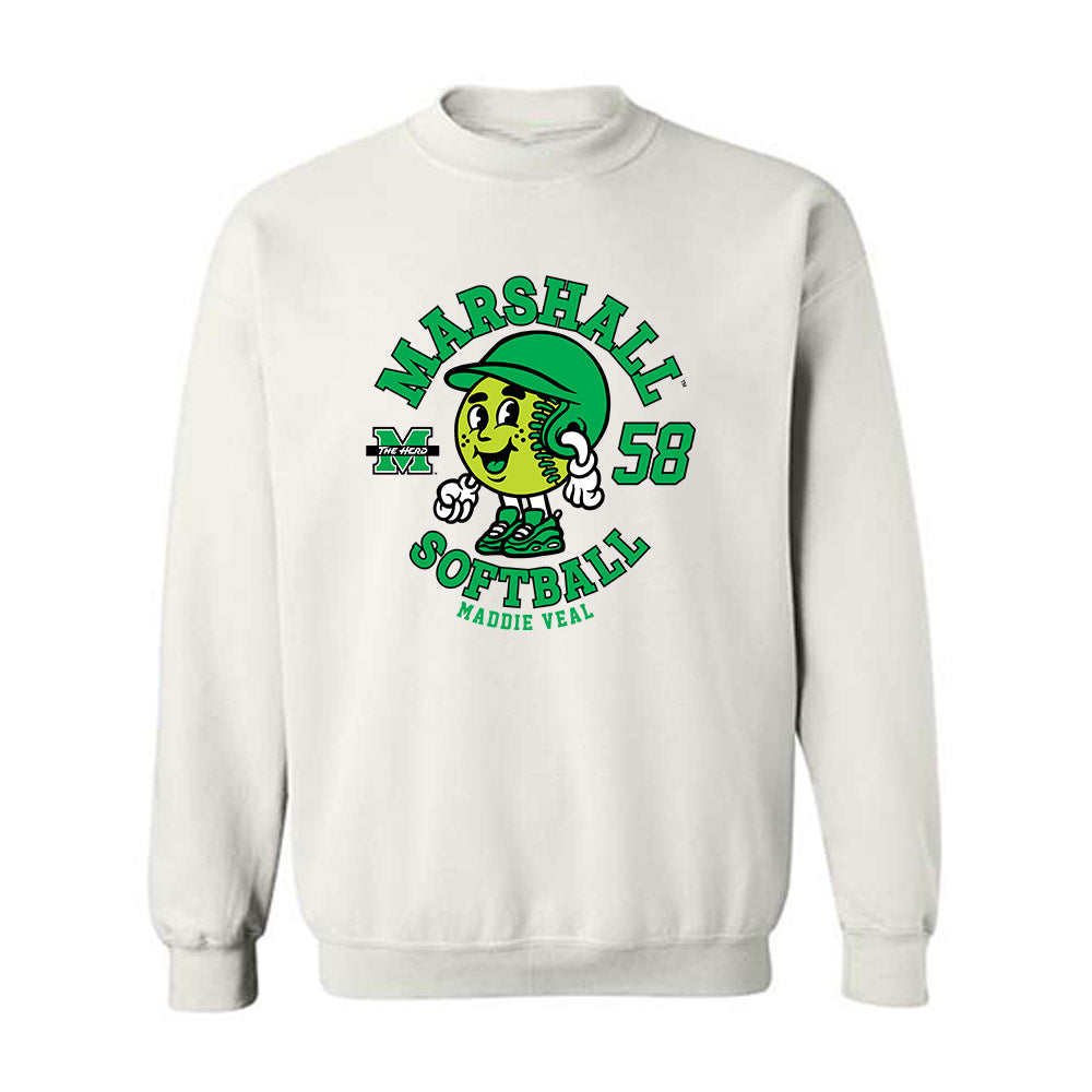 Marshall - NCAA Softball : Maddie Veal - Fashion Shersey Crewneck Sweatshirt-0