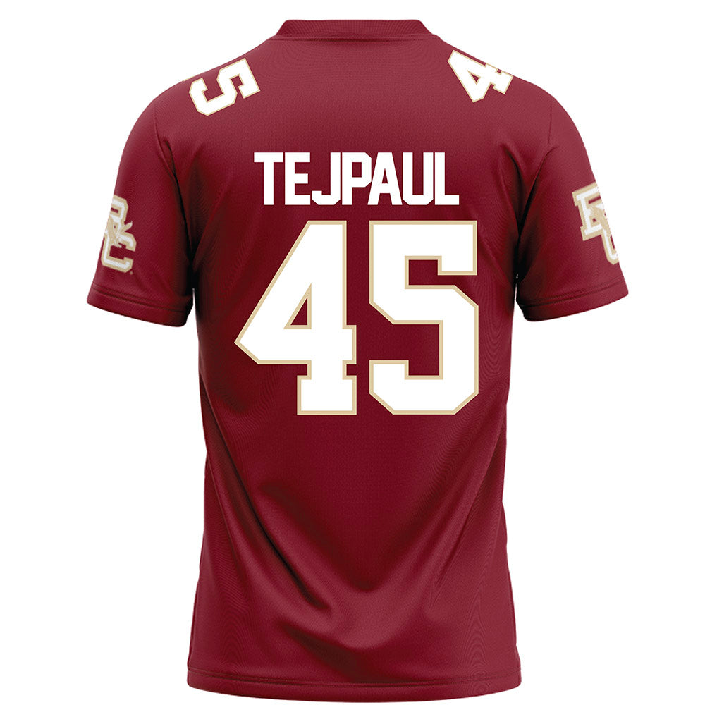 Boston College - NCAA Football : Max Tejpaul - Maroon Football Jersey-1