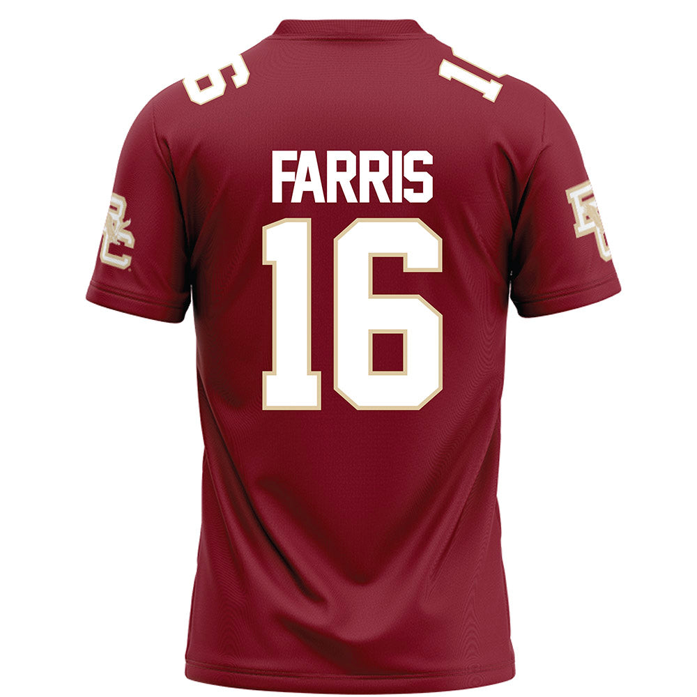 Boston College - NCAA Football : Isaiah Farris - Maroon Football Jersey-1