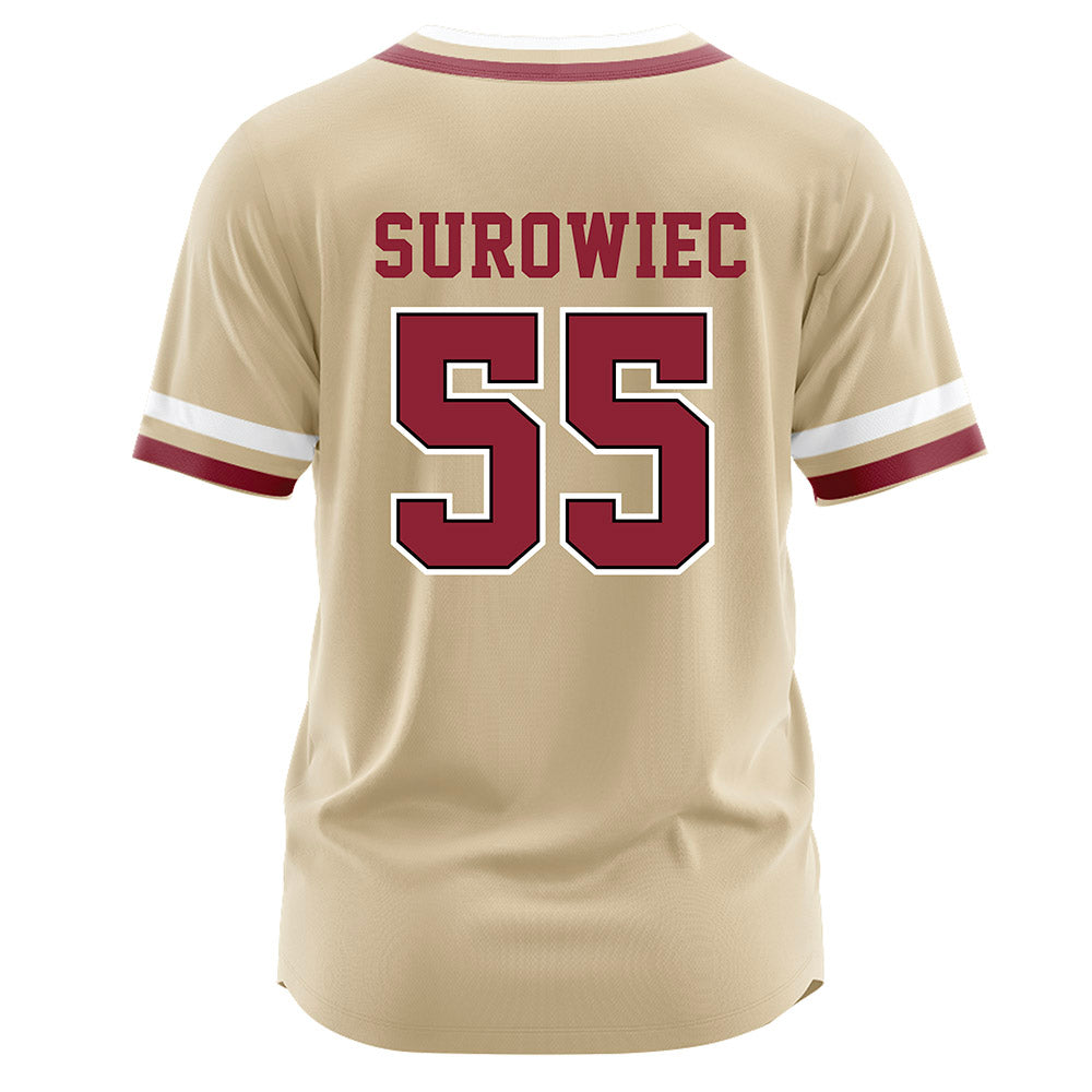 Boston College - NCAA Baseball : Daniel Surowiec - Gold Jersey-1