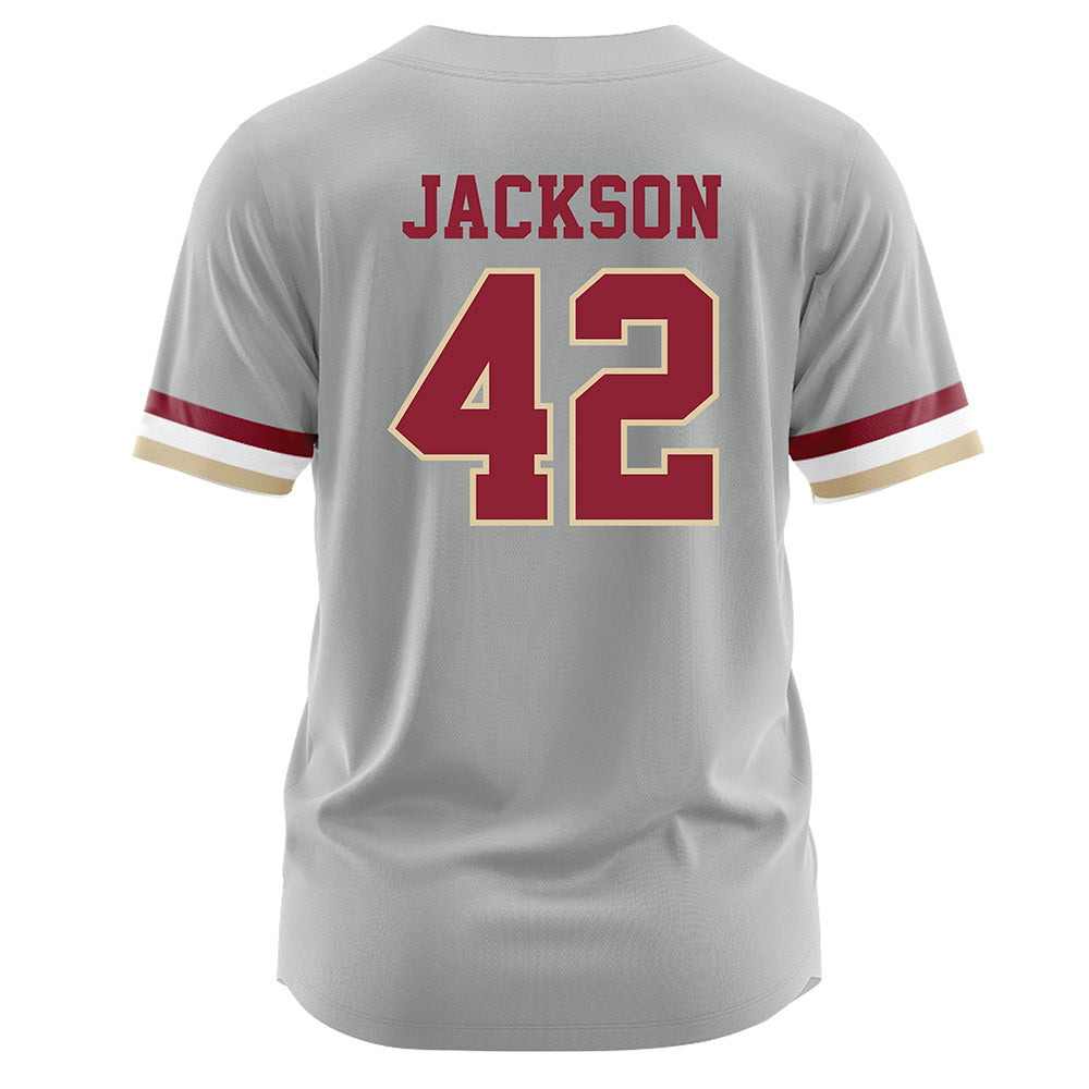 Boston College - NCAA Softball : Emma Jackson - Grey Jersey-1