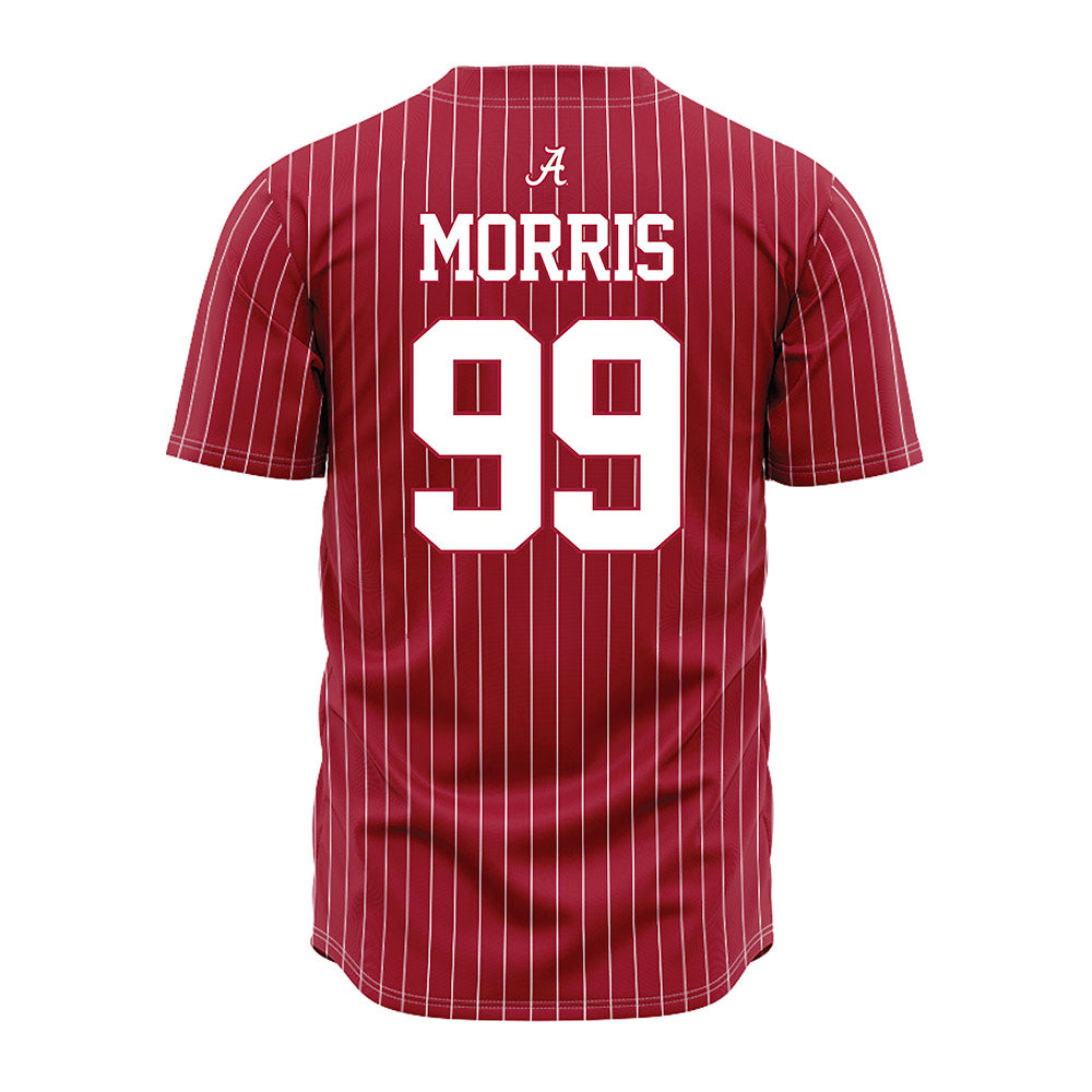 Alabama - NCAA Baseball : Austin Morris - Pinstripe Jersey-3