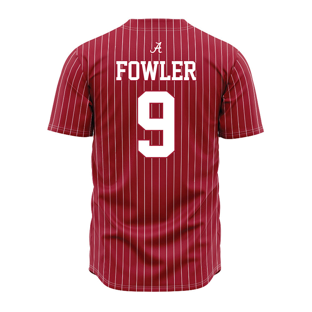 Alabama - NCAA Baseball : Bryce Fowler - Pinstripe Jersey-3
