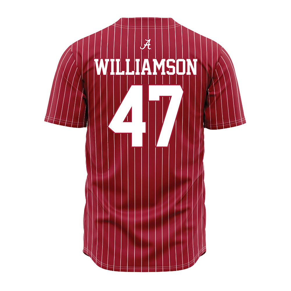Alabama - NCAA Baseball : Jojo Williamson - Pinstripe Jersey-3