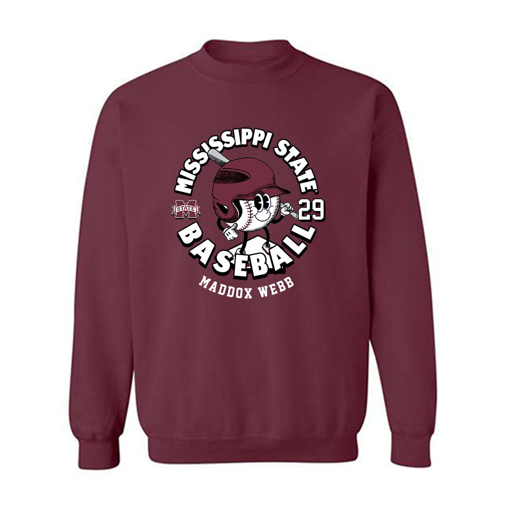 Mississippi State - NCAA Baseball : Maddox Webb - Fashion Shersey Crewneck Sweatshirt-0