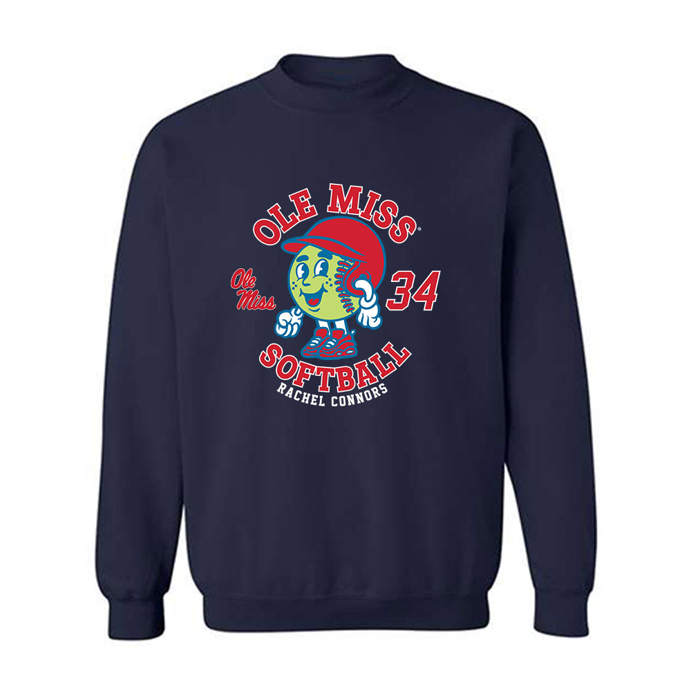 Ole Miss - NCAA Softball : rachel connors - Fashion Shersey Crewneck Sweatshirt-0