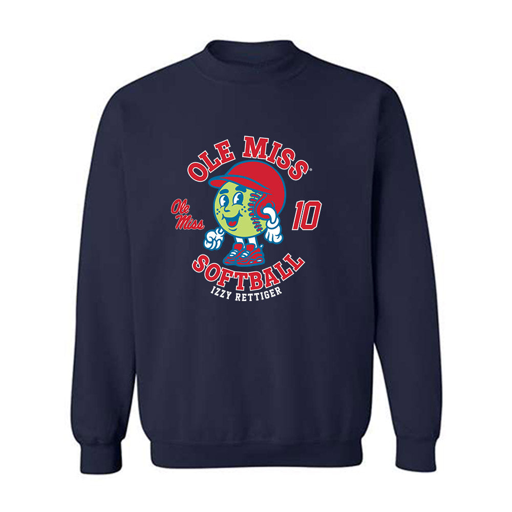 Ole Miss - NCAA Softball : Izzy Rettiger - Fashion Shersey Crewneck Sweatshirt-0