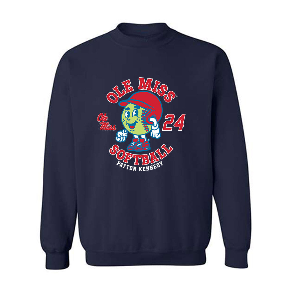 Ole Miss - NCAA Softball : Payton Kennedy - Fashion Shersey Crewneck Sweatshirt-0