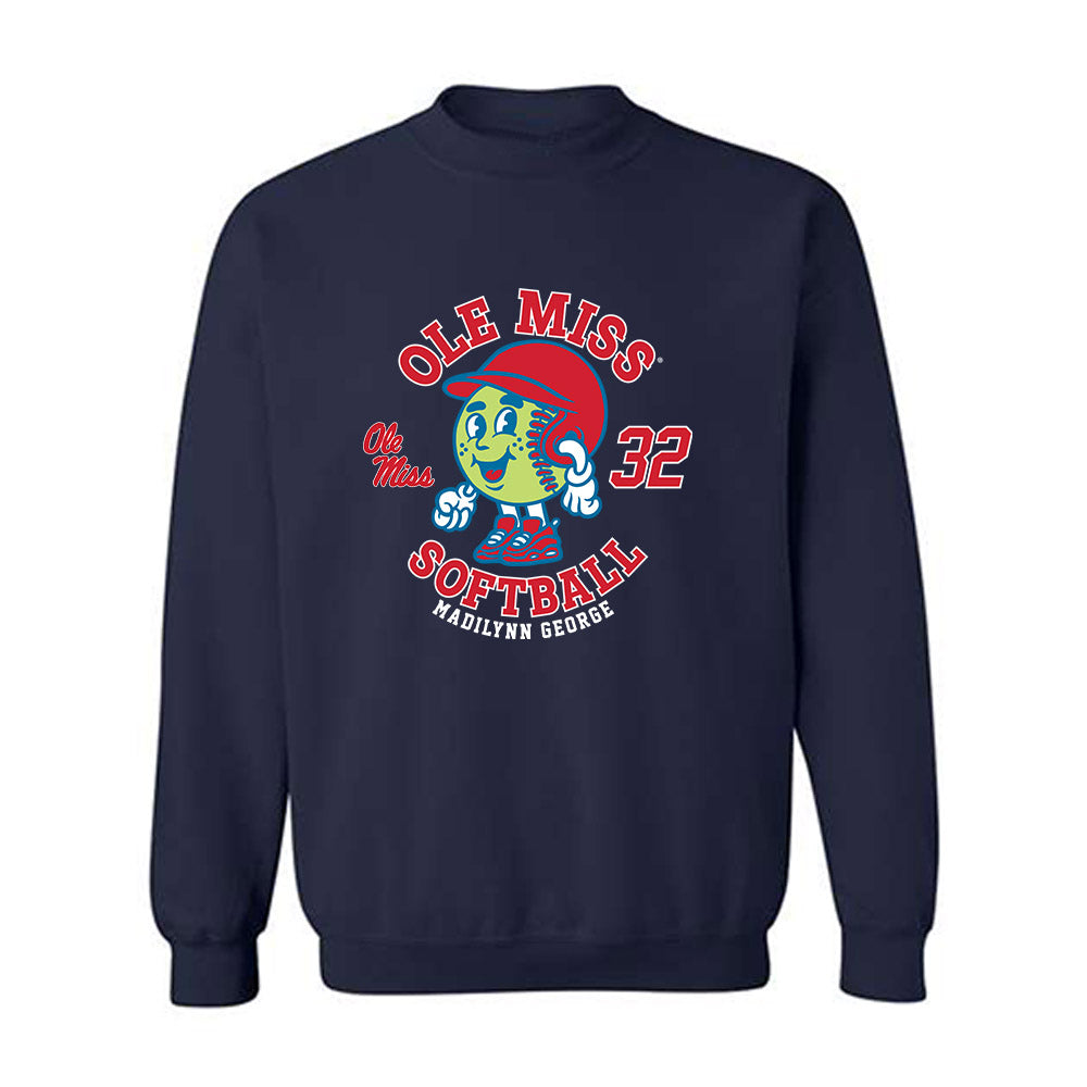 Ole Miss - NCAA Softball : Madilynn George - Fashion Shersey Crewneck Sweatshirt-0