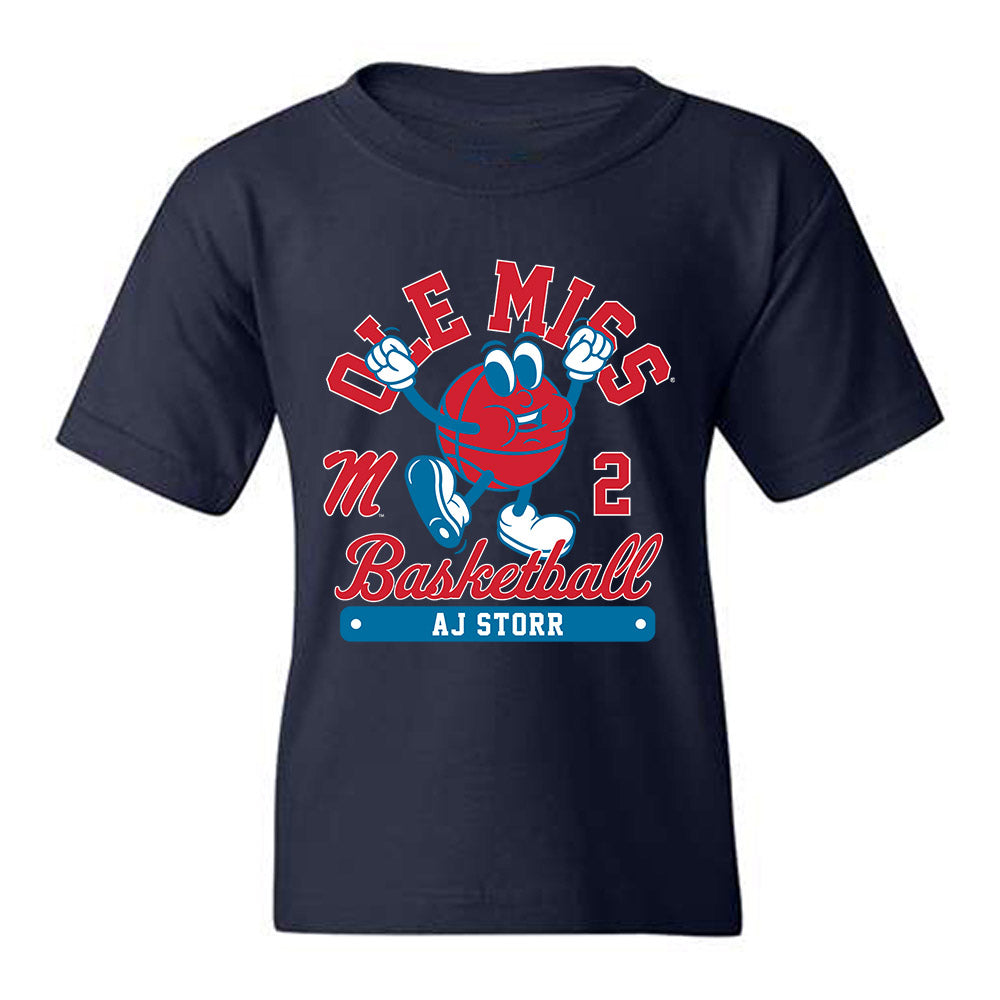 Ole Miss - NCAA Men's Basketball : AJ Storr - Fashion Shersey Youth T-Shirt-0