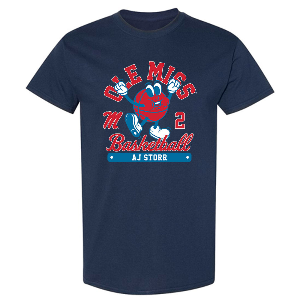 Ole Miss - NCAA Men's Basketball : AJ Storr - Fashion Shersey T-Shirt-0