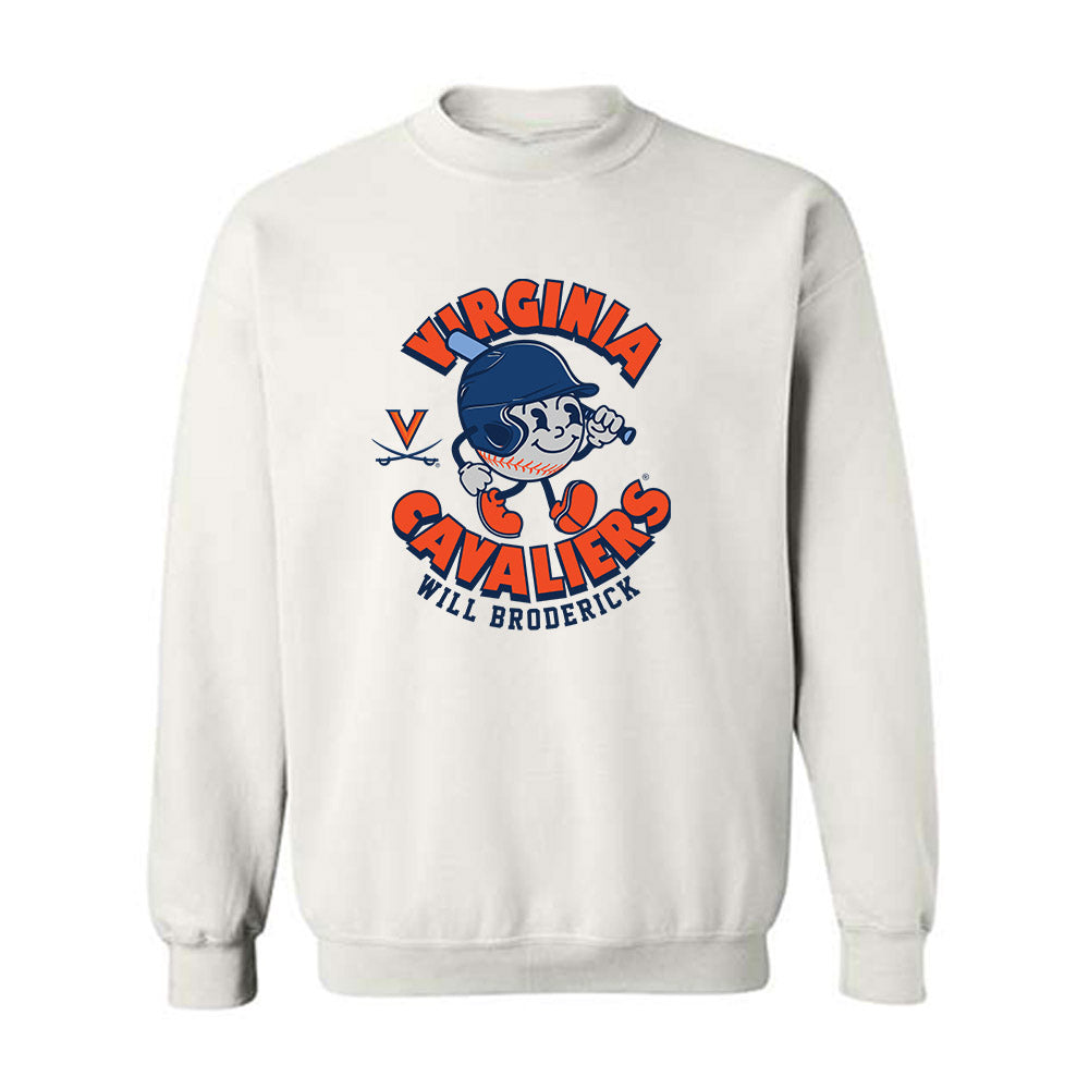 Virginia - NCAA Baseball : Will Broderick - Fashion Shersey Crewneck Sweatshirt-0