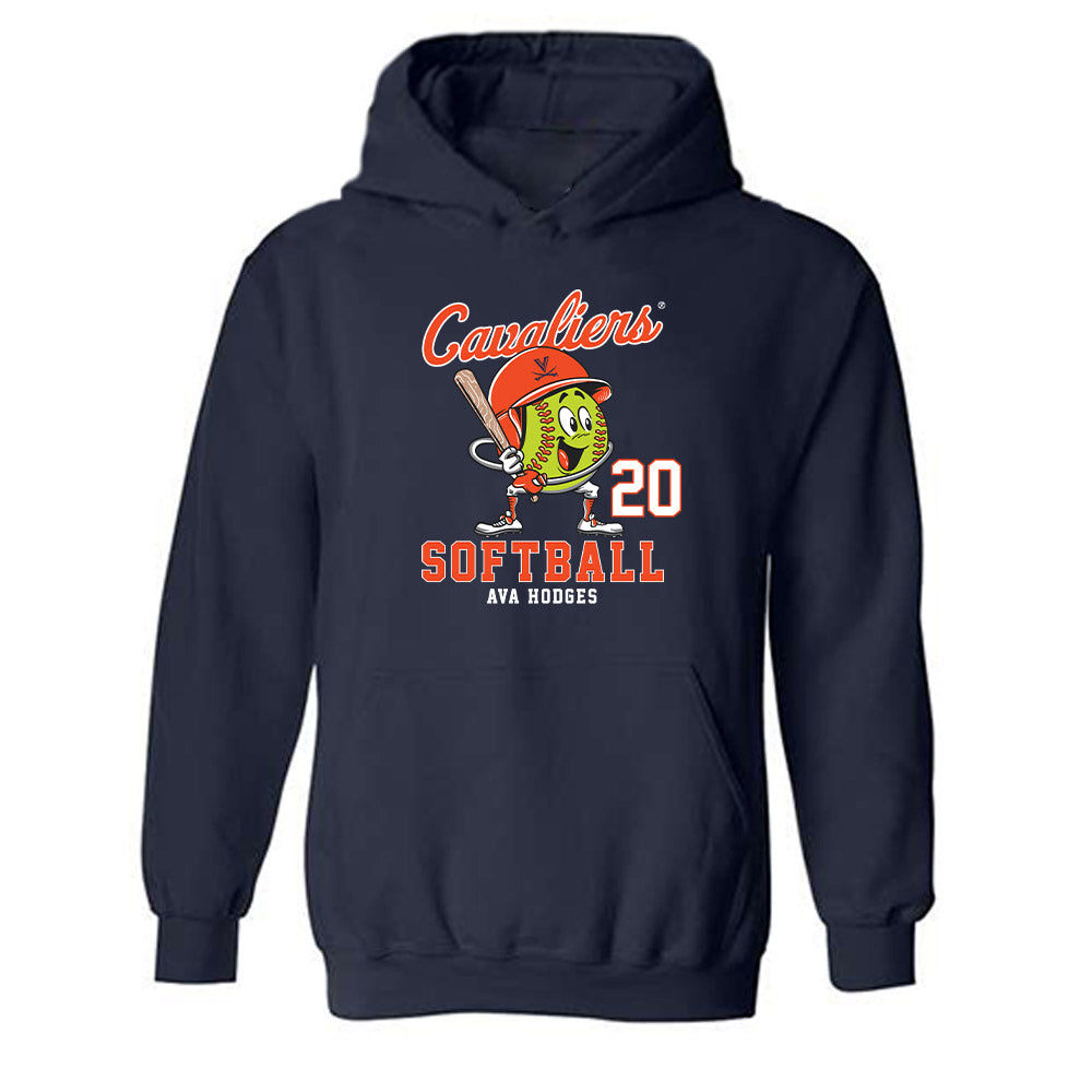 Virginia - NCAA Softball : Ava Hodges - Fashion Shersey Hooded Sweatshirt-0