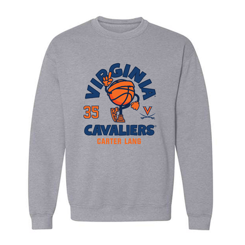 Virginia - NCAA Men's Basketball : Carter Lang - Fashion Shersey Crewneck Sweatshirt