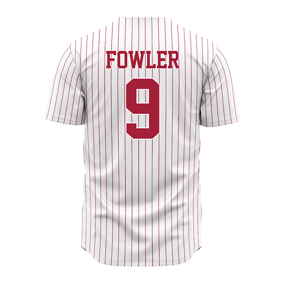 Alabama - NCAA Baseball : Bryce Fowler - Pinstripe Jersey-3