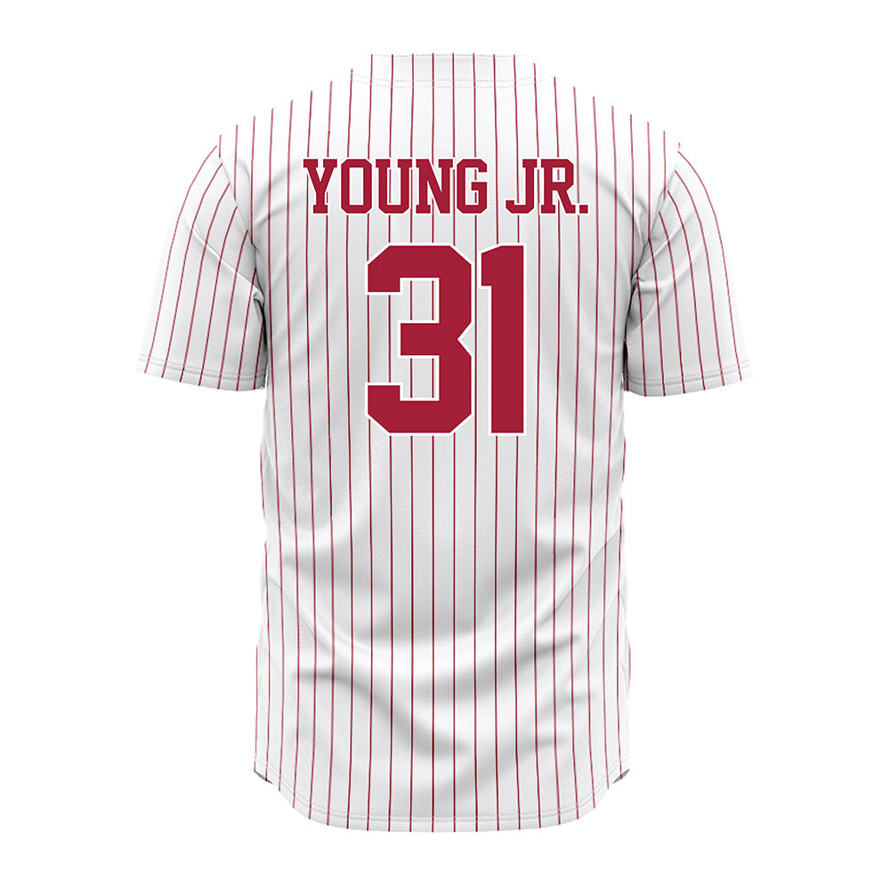Alabama - NCAA Baseball : Jon Young Jr. - Pinstripe Jersey-3