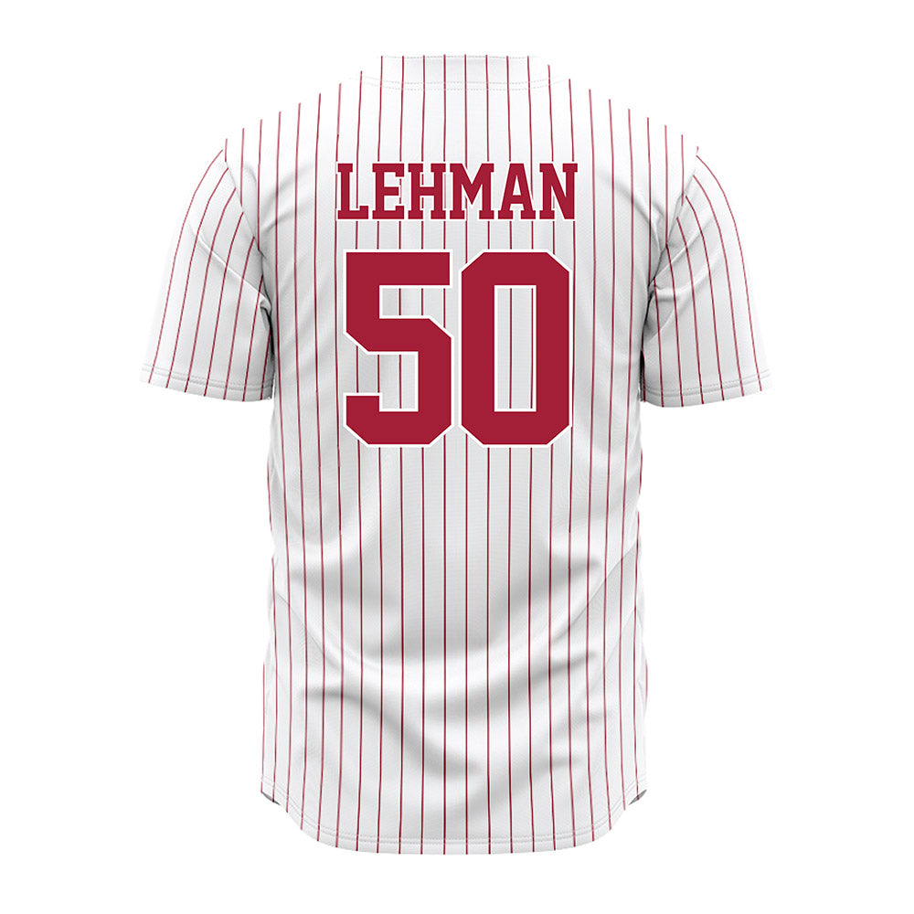 Alabama - NCAA Baseball : Connor Lehman - Pinstripe Jersey-3