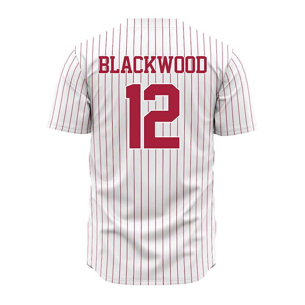 Alabama - NCAA Baseball : JT Blackwood - Pinstripe Jersey-3