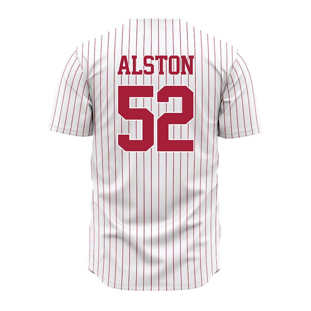 Alabama - NCAA Baseball : Ashton Alston - Pinstripe Jersey-3