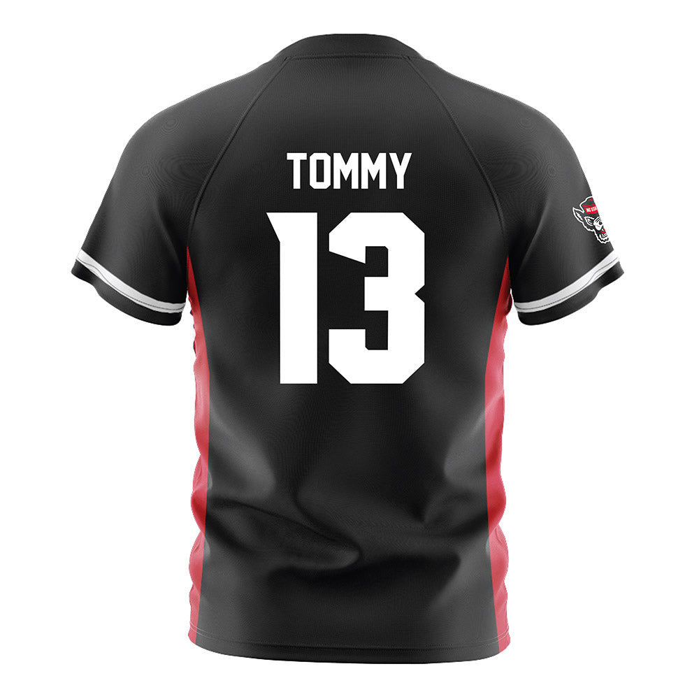 NC State - NCAA Men's Soccer : Calem Tommy - Black Soccer Jersey-1