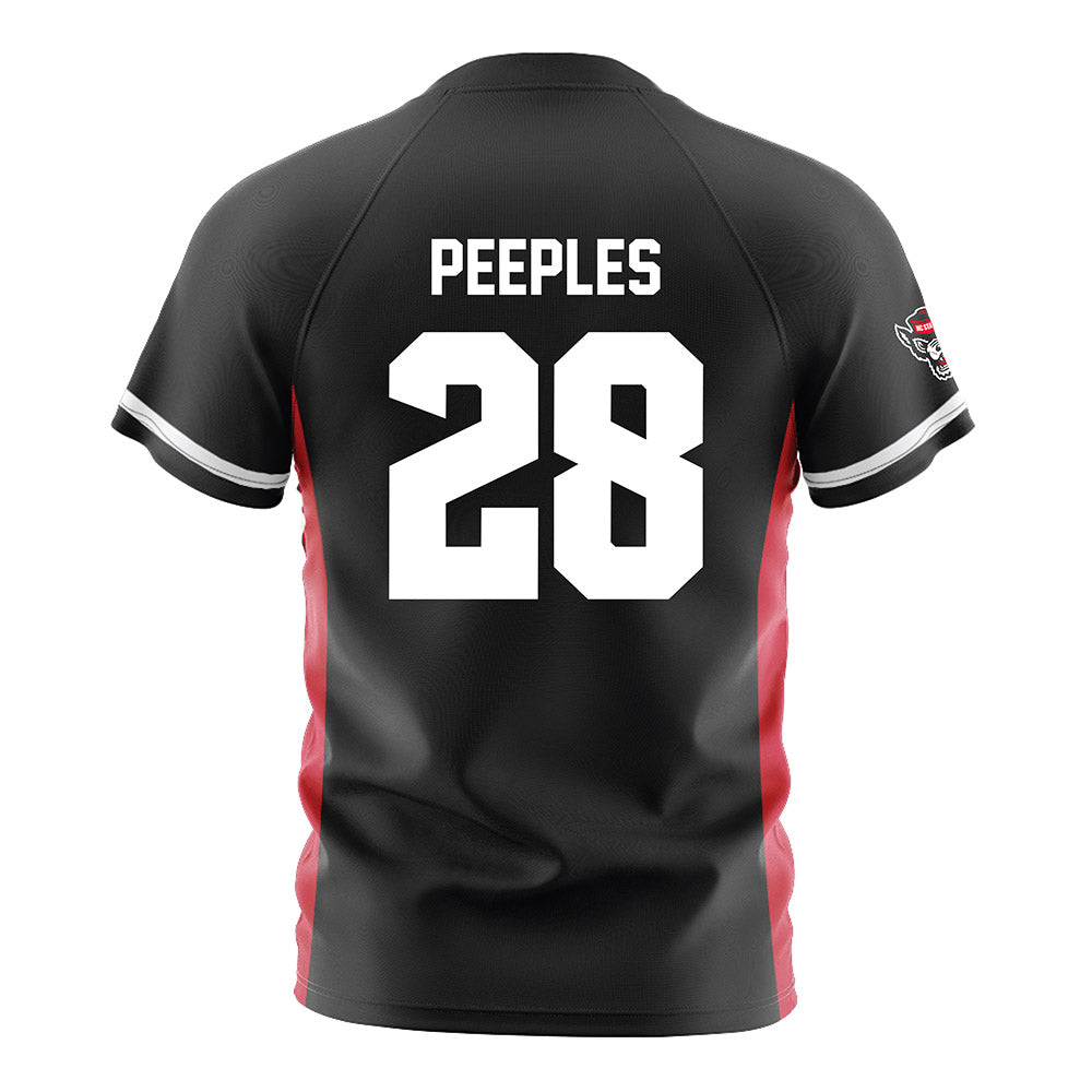 NC State - NCAA Men's Soccer : Brendan Peeples - Black Soccer Jersey-1