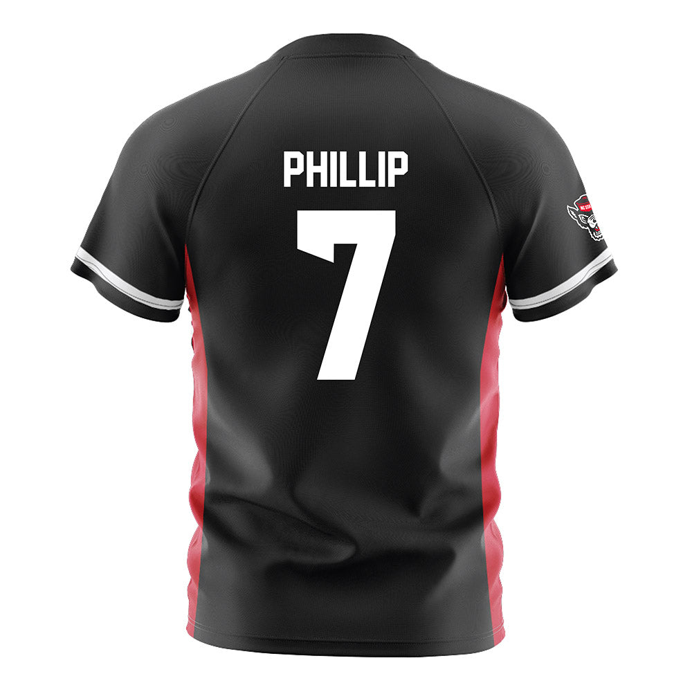 NC State - NCAA Men's Soccer : Donavan Phillip - Black Soccer Jersey-1