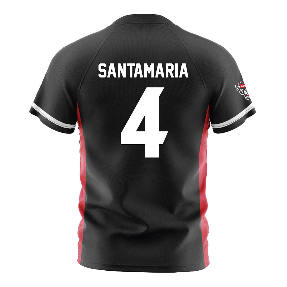 NC State - NCAA Men's Soccer : Carlos Santamaria - Black Soccer Jersey-1