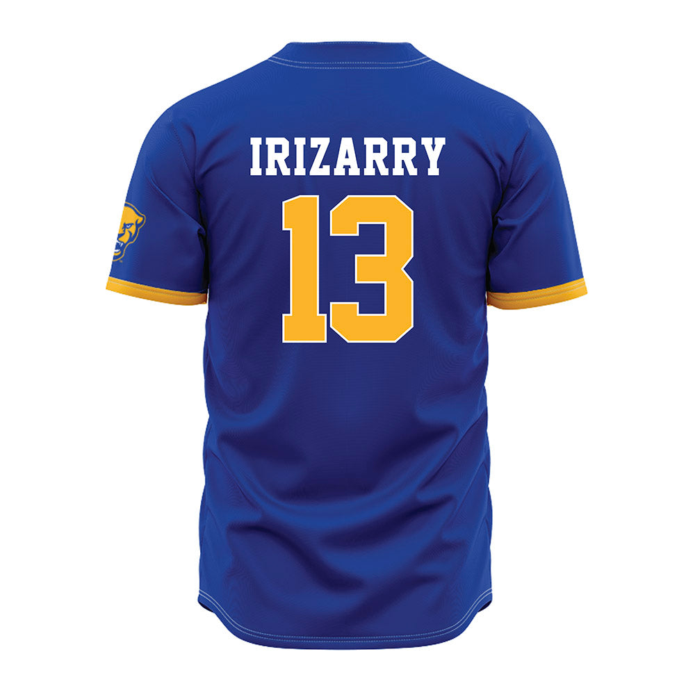 Pittsburgh - NCAA Baseball : Julian Irizarry - Blue Jersey-1