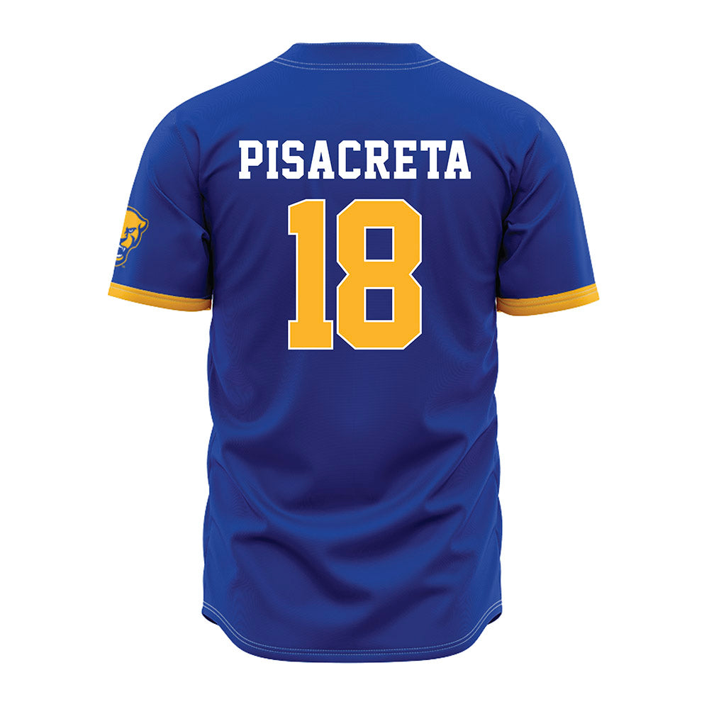 Pittsburgh - NCAA Baseball : Sebastian Pisacreta - Blue Jersey-1