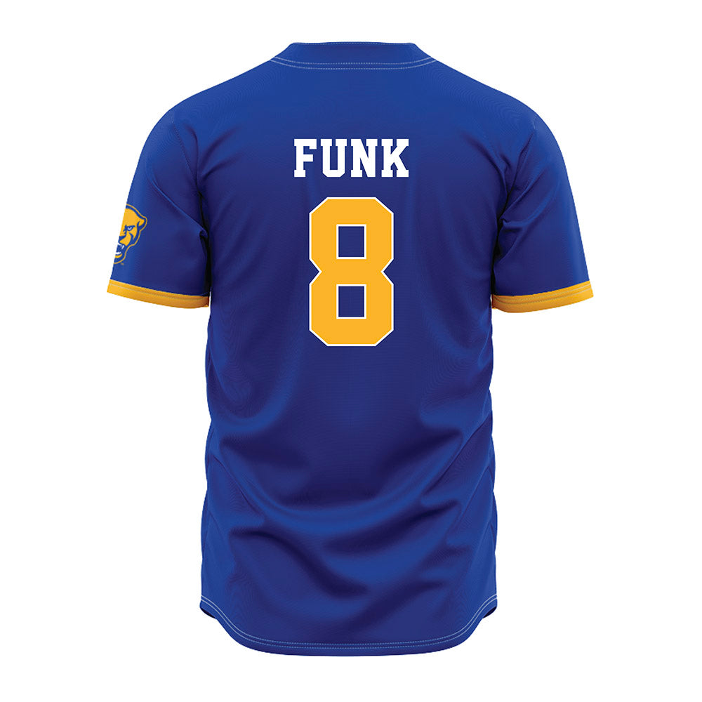 Pittsburgh - NCAA Baseball : CJ Funk - Blue Jersey
