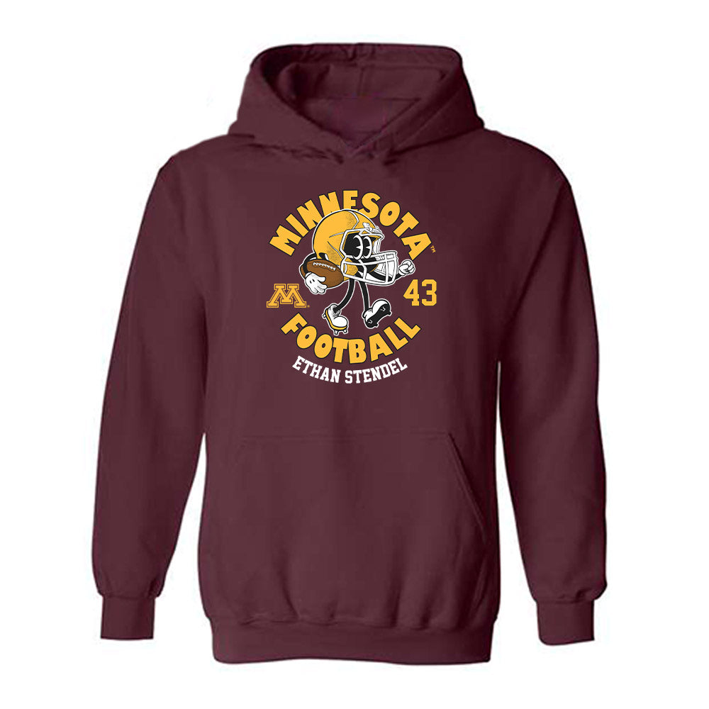 Minnesota - NCAA Football : Ethan Stendel - Fashion Shersey Hooded Sweatshirt-0