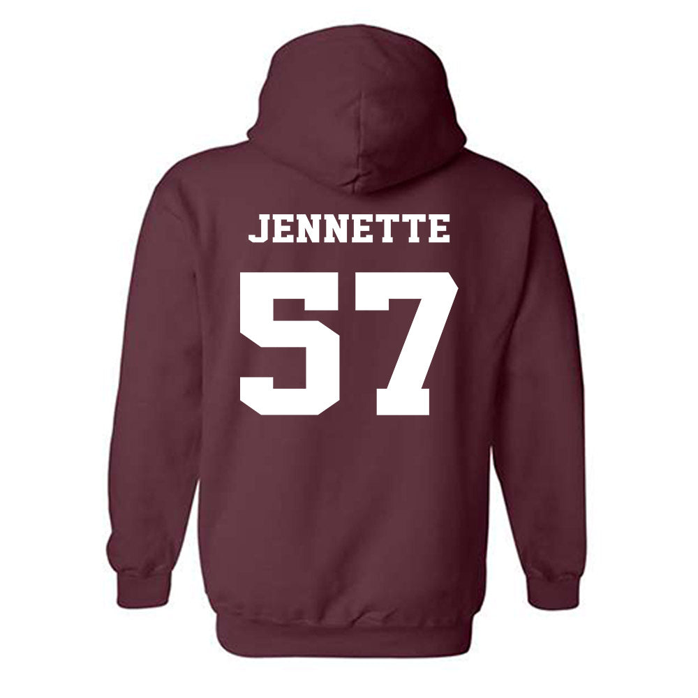 Virginia Tech - NCAA Football : James Jennette - Fashion Shersey Hooded Sweatshirt-1