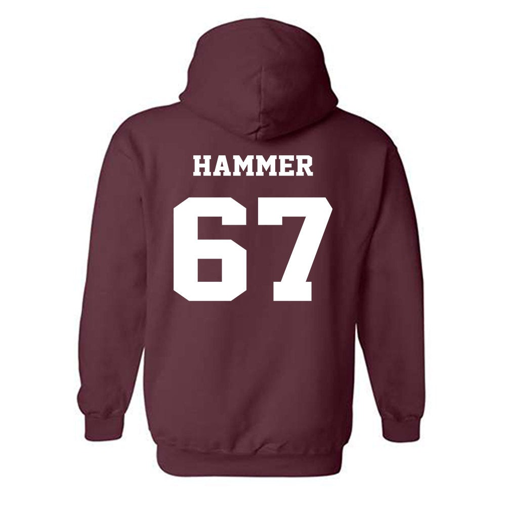Virginia Tech - NCAA Football : Hannes Hammer - Fashion Shersey Hooded Sweatshirt-1