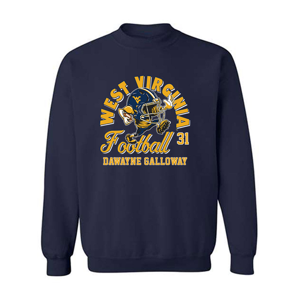 West Virginia - NCAA Football : Dawayne Galloway - Fashion Shersey Crewneck Sweatshirt-0