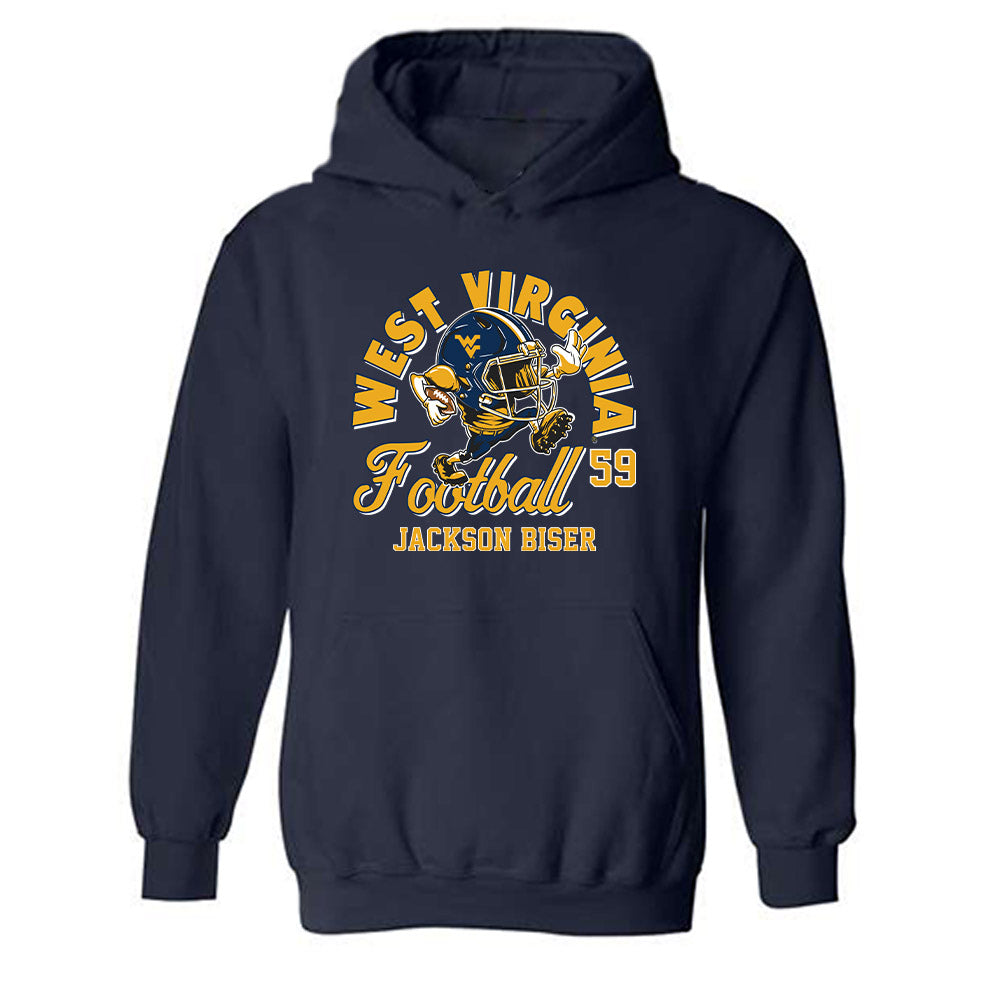 West Virginia - NCAA Football : Jackson Biser - Fashion Shersey Hooded Sweatshirt-0