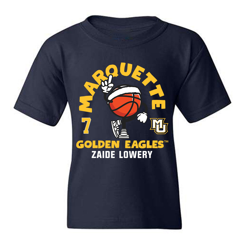 Marquette - NCAA Men's Basketball : Zaide Lowery - Fashion Shersey Youth T-Shirt-0