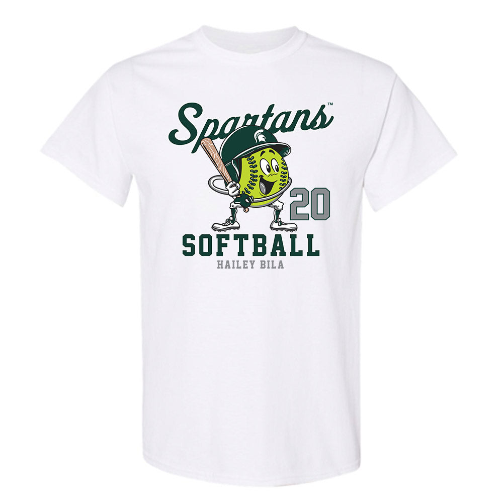 Michigan State - NCAA Softball : Hailey Bila - Fashion Shersey T-Shirt-0
