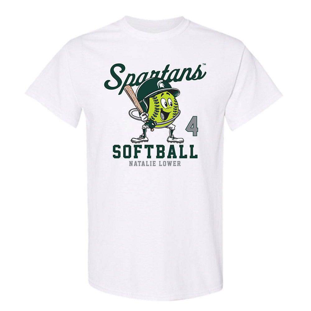 Michigan State - NCAA Softball : Natalie Lower - Fashion Shersey T-Shirt-0