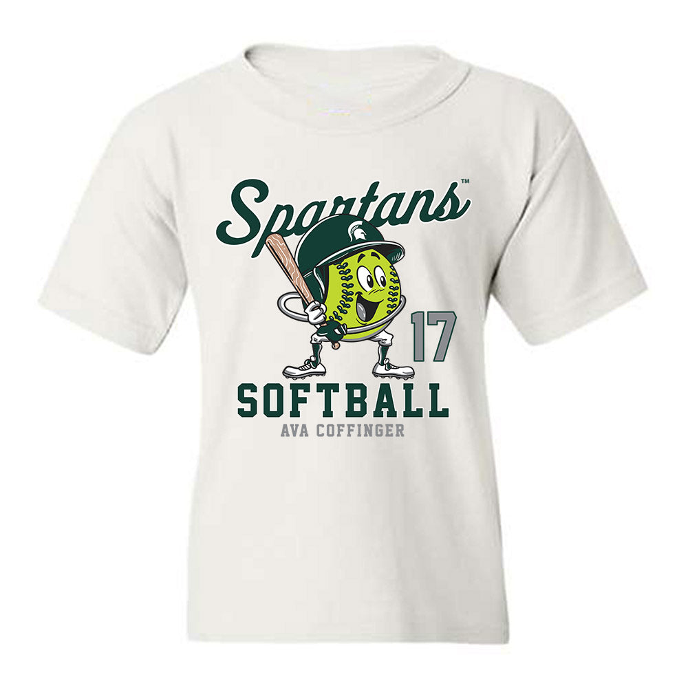 Michigan State - NCAA Softball : Ava Coffinger - Fashion Shersey Youth T-Shirt-0