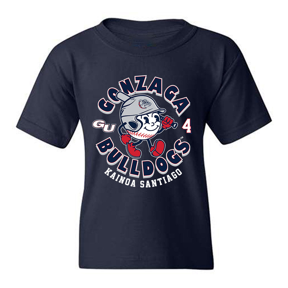Gonzaga - NCAA Baseball : Kainoa Santiago - Fashion Shersey Youth T-Shirt-0