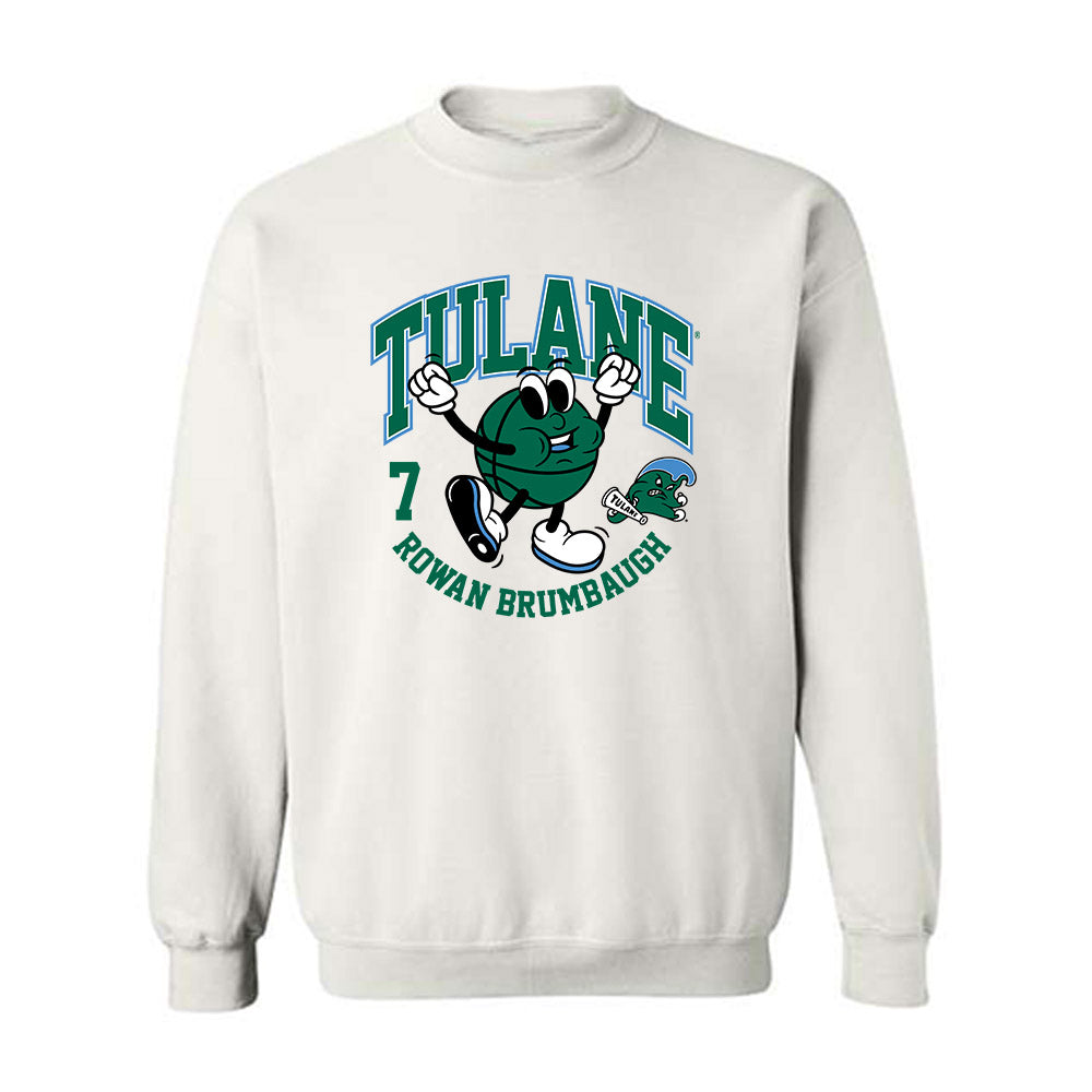 Tulane - NCAA Men's Basketball : Rowan Brumbaugh - Fashion Shersey Crewneck Sweatshirt-0