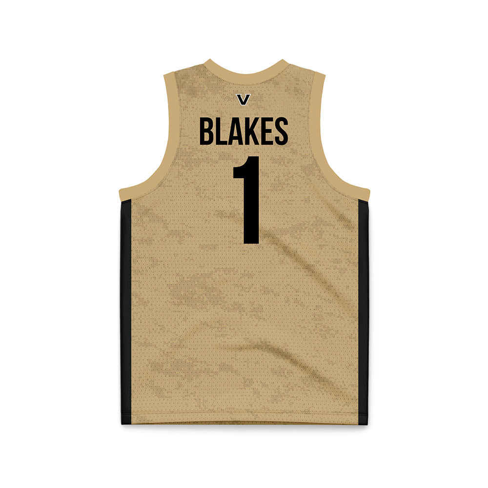 Vanderbilt - NCAA Women's Basketball : Mikayla Blakes - Gold Basketball Jersey-1